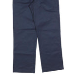 DICKIES Mens Cotton Blend Navy Regular Fit Straight Leg Trousers W32 L30