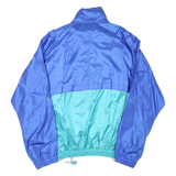 Womens Blue & Green Zip Polyester Blend Jacket XL Plain Casual Lightweight