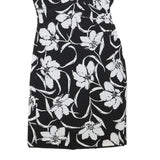 LAUREN RALPH LAUREN Womens Black & White Floral Sheath Dress Polyester Blend UK