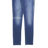 LEVI'S 711 Womens Slim Blue Denim Medium Wash W28 L31 Slim Fit Zip Fly Jeans