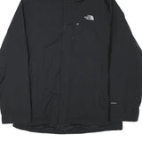THE NORTH FACE Mens Black Outdoor Jacket L Polyester Blend Zip Hooded Plain