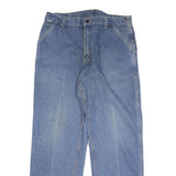CARHARTT Mens Regular Fit Blue Denim Jeans W38 L34 Workwear Zip Closure