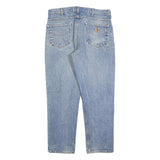 CARHARTT Mens Jeans Blue Regular Straight Denim Medium W36 L30 Zip Cotton Blend
