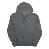 REEBOK Mens Grey ¼ Zip Hoodie M Cotton Blend Casual Zipped Sweatshirt