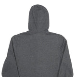 REEBOK Mens Grey ¼ Zip Hoodie M Cotton Blend Casual Zipped Sweatshirt