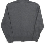 REEBOK Mens Grey ¼ Zip Hoodie M Cotton Blend Casual Zipped Sweatshirt