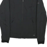 COLUMBIA Womens Black Outdoor Zip Jacket S Polyester Blend Plain Lightweight