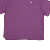 CHAMPION Womens Purple T-Shirt L Short Sleeve Crew Neck Cotton Casual