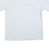 FREY Mens White Shirt L Cotton Blend Short Sleeve Button Casual Summer