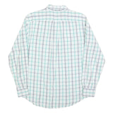 NAUTICA Mens White & Green Check Shirt M Classic Button-Down Collar Cotton Blend