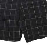 WRANGLER Mens Black Casual Cargo Checked Shorts M W34 Relaxed Fit Cotton Blend
