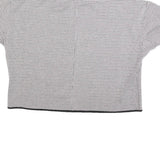 ZARA BASIC Womens Black & White Checked Crop Top Short Sleeve Crew Neck M Cotton