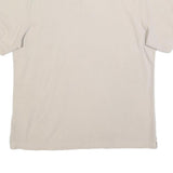BURBERRY BRIT Mens Cream Polo Shirt XL Cotton Blend Short Sleeve Plain Classic