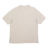 BURBERRY BRIT Mens Cream Polo Shirt XL Cotton Blend Short Sleeve Plain Classic