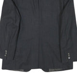 PIERRE CARDIN Mens Black Pinstripe Wool Blend Classic Jacket M Woven Button