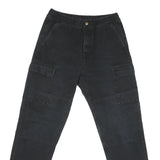 CARHARTT Mens Regular Fit Black Cargo Trousers W32 L29 Cotton Blend Zip