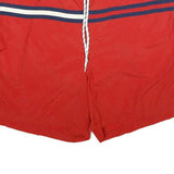 TOMMY HILFIGER Mens Shorts Red Blue & White Casual L W40 Swimwear Drawstring