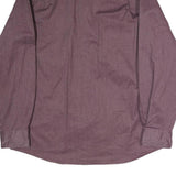 WRANGLER Mens Maroon Plain Shirt L Cotton Button Pockets Long Sleeve Casual