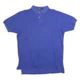 POLO RALPH LAUREN Mens Blue Short Sleeve Polo Shirt XL Classic Cotton Blend