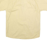 WRANGLER Mens Cream Cotton Blend Shirt M Button Short Sleeve Casual Summer