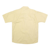 WRANGLER Mens Cream Cotton Blend Shirt M Button Short Sleeve Casual Summer