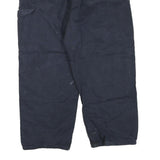 CARHARTT Mens Regular Navy Blue Cotton Blend Work Trousers W34 L26 Zip Pocketed