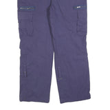 Mens Relaxed Fit Navy Blue Cotton Blend Cargo Trousers W34 L30 Casual Utility