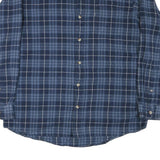 RED HEAD Mens Blue Check Shirt XL Button Down Casual Cotton Blend