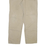 CARHARTT Mens Cotton Blend Beige Relaxed Straight Trousers W40 L36 Workwear Zip