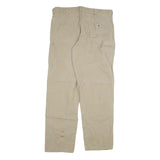 CARHARTT Mens Cotton Blend Beige Relaxed Straight Trousers W40 L36 Workwear Zip