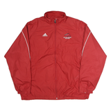 ADIDAS Mens Red Western Wyoming Volleyball Track Jacket M Polyester Zip