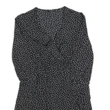 GUESS Womens Black Polyester Day Dress Polka Dot Long Sleeve Mini Size M