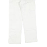 DICKIES Mens White Cotton Blend Regular Fit Straight Leg Trousers W28 L28