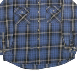 FIELD & STREAM Mens Blue Plaid Shirt L Cotton Long Sleeve Casual Workwear