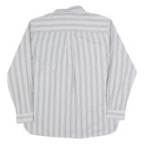 TOMMY HILFIGER Mens Grey & White Striped Shirt XL Cotton Long Sleeve