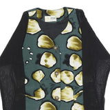 WEIDER Womens Green & Yellow Printed Top Long Sleeve Round Neck S Stylish