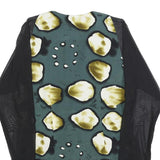 WEIDER Womens Green & Yellow Printed Top Long Sleeve Round Neck S Stylish