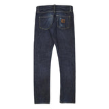 CARHARTT Mens Slim Fit Blue Denim Jeans W32 L33 Zip Cotton Blend Stylish