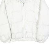 BIG STAR Womens White Puff Jacket M Polyester Blend Puffer Zip Casual