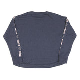 KAPPA Womens Blue Sweatshirt XL Crew Neck Cotton Blend Logo Tape Sleeve Casual