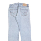 LEVI'S 501 Mens Jeans Blue Regular Straight Denim Light W32 L30 Classic Button