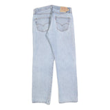 LEVI'S 501 Mens Jeans Blue Regular Straight Denim Light W32 L30 Classic Button