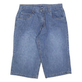 WATSONS Mens Denim Blue Casual Shorts L W36 Cotton Blend Relaxed Fit
