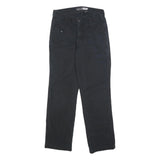 CARHARTT Mens Relaxed Black Cotton Blend Trousers W30 L32 Workwear Zip