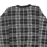 Organically Grown Womens Black & White Patterned Button Up Jumper L Acrylic