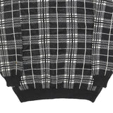 Organically Grown Womens Black & White Patterned Button Up Jumper L Acrylic