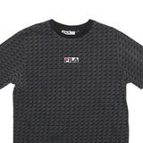 FILA Mens Black Graphic T-Shirt M Short Sleeve Crew Neck Cotton Blend