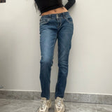 Wall Flower Embroidered Jeans - 32W UK 10 Blue Cotton