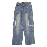 TARGET Mens Relaxed Blue Denim Relaxed Fit Cargo Pocket W26 L28 Workwear Jeans