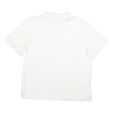 CALVIN KLEIN Mens White Short Sleeve Plain XL Cotton Blend Polo Shirt
